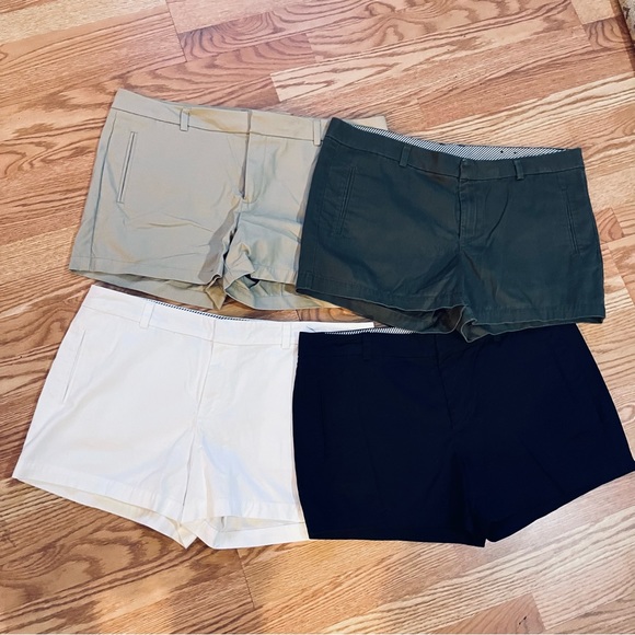 STYLUS Pants - NWOT 4 Pair Stylus Cotton Shorts W/Pockets Size 16 Black White Khaki Green